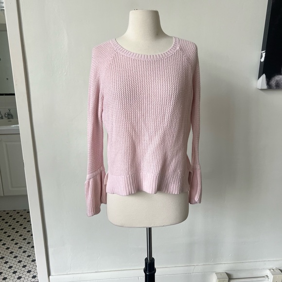 Loft Pink Bell Sleeve Sweater XS - Picture 2 of 8
